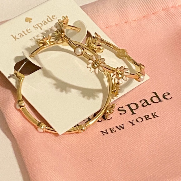 Kate Spade flower hoop earrings - Picture 8 of 11